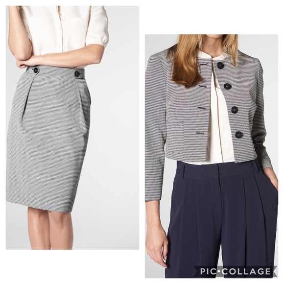 jean jacket and matching skirt